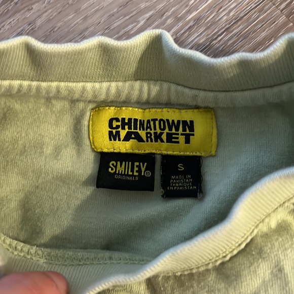 Chinatown Market Tie Dye Smiley Face Long Sleeve Tee - Picture 5 of 7